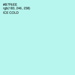 #B7F6EE - Ice Cold Color Image